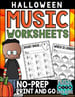 Music Worksheets for Halloween